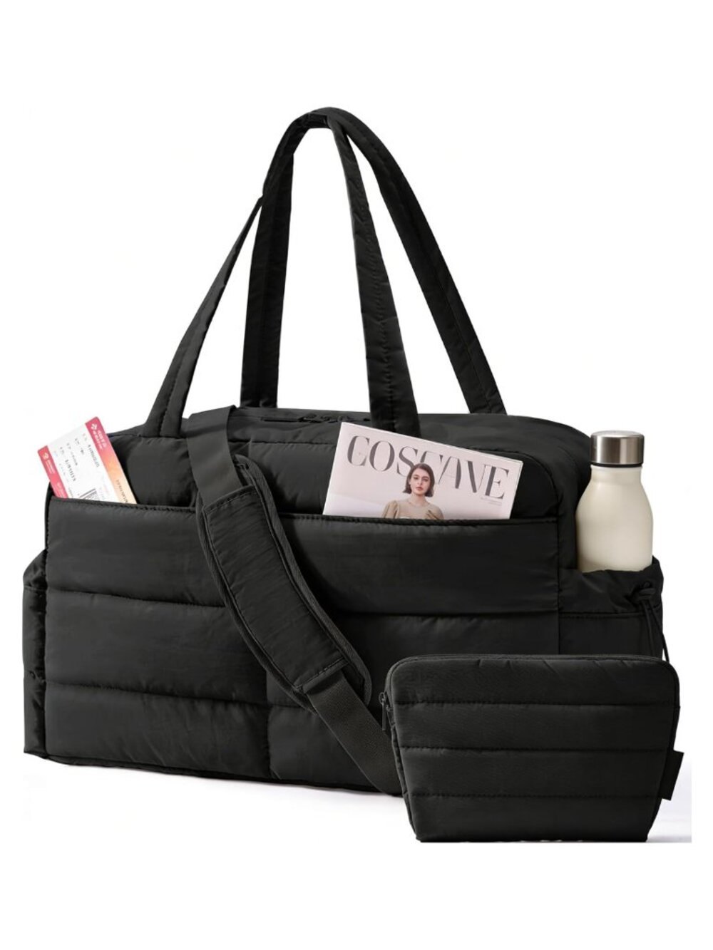 31L Nylon Travel Duffel Bag Carry-On Weekender Gym Tote Set